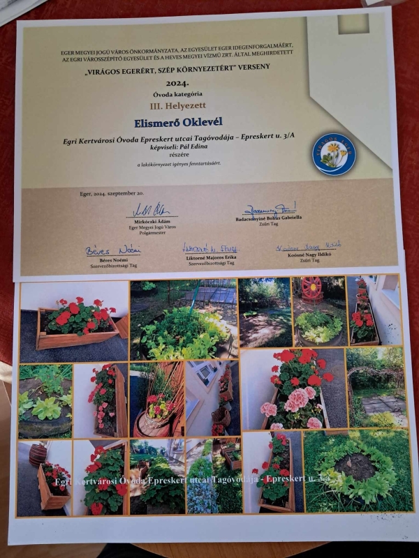 Virágos Egerért, szép környezet