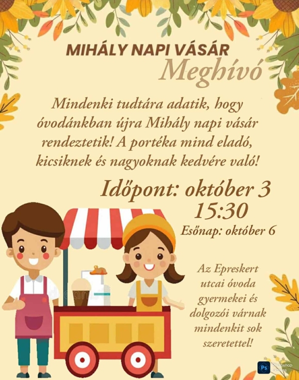 Meghívó Mihály napi vásárunkra!